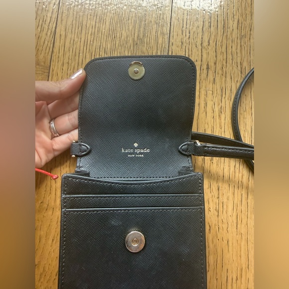 Kate Spade Black Leather Phone Bag in mint condition - Picture 5 of 6